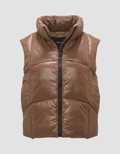 Damen OPUS Jacken / Mäntel | Blazer / Westen^Steppweste Woertel Braun Online Bestellen