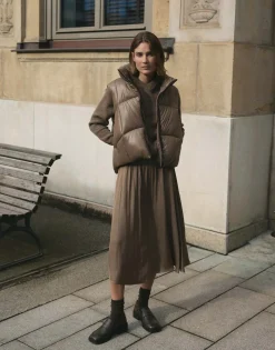 Damen OPUS Jacken / Mäntel | Blazer / Westen^Steppweste Woertel Braun Online Bestellen