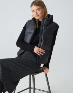 Damen OPUS Jacken / Mäntel | Blazer / Westen^Steppweste Woertel Schwarz Online Bestellen