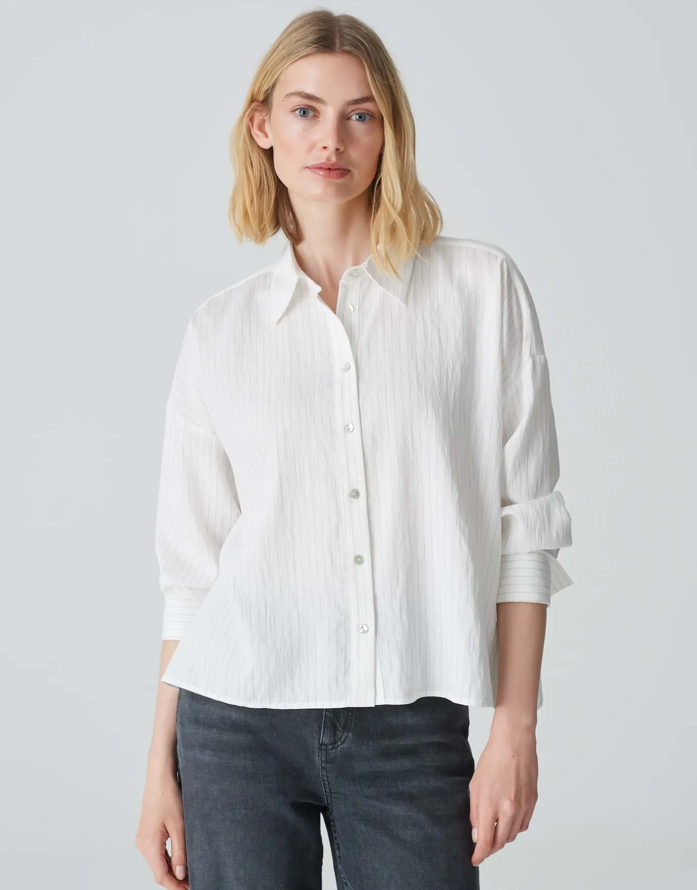 Damen OPUS Blusen^Streifenbluse Fredi Weiß Online Bestellen