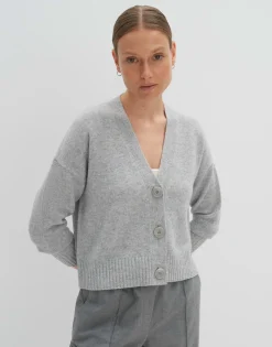 Damen OPUS Strick^Strickjacke Tunja Grau Online Bestellen