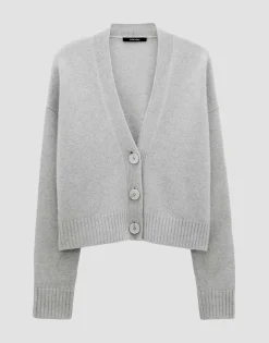 Damen OPUS Strick^Strickjacke Tunja Grau Online Bestellen