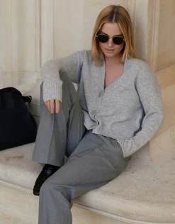 Damen OPUS Strick^Strickjacke Tunja Grau Online Bestellen