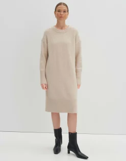 Damen OPUS Strick | Kleider^Strickkleid Qiola Beige Online Bestellen