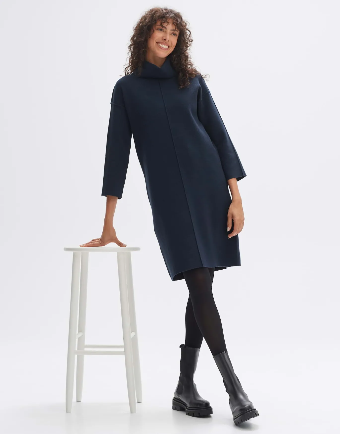 Damen OPUS Kleider^Strickkleid Wingela Blau Online Bestellen