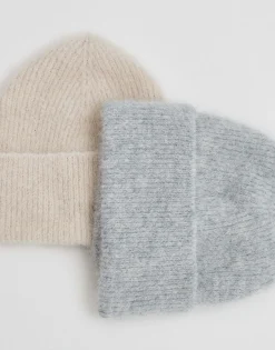 Damen OPUS Accessoires^Strickmütze Beky Fluffy Grau Online Bestellen