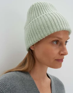 Damen OPUS Accessoires^Strickmütze Beky Soft Grün Online Bestellen