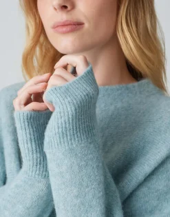 Damen OPUS Strick^Strickpullover Pahuma Soft Blau Online Bestellen