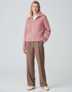 Damen OPUS Strick^Strickpullover Popfy Rosé Online Bestellen