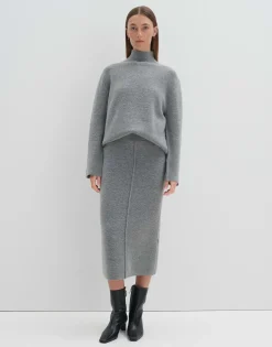 Damen OPUS Röcke^Strickrock Onitti Grau Online Bestellen