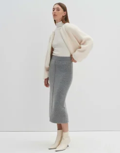 Damen OPUS Röcke^Strickrock Onitti Grau Online Bestellen