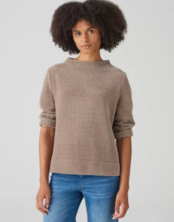 Damen OPUS Sweat^Sweater Gelvet Braun Online Bestellen