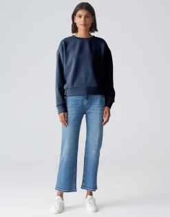 Damen OPUS Sweat^Sweater Godira Blau Online Bestellen