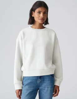 Damen OPUS Sweat^Sweater Godira Weiß Online Bestellen