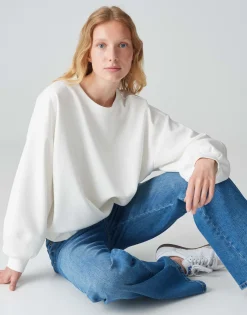 Damen OPUS Sweat^Sweater Gugi Weiß Online Bestellen