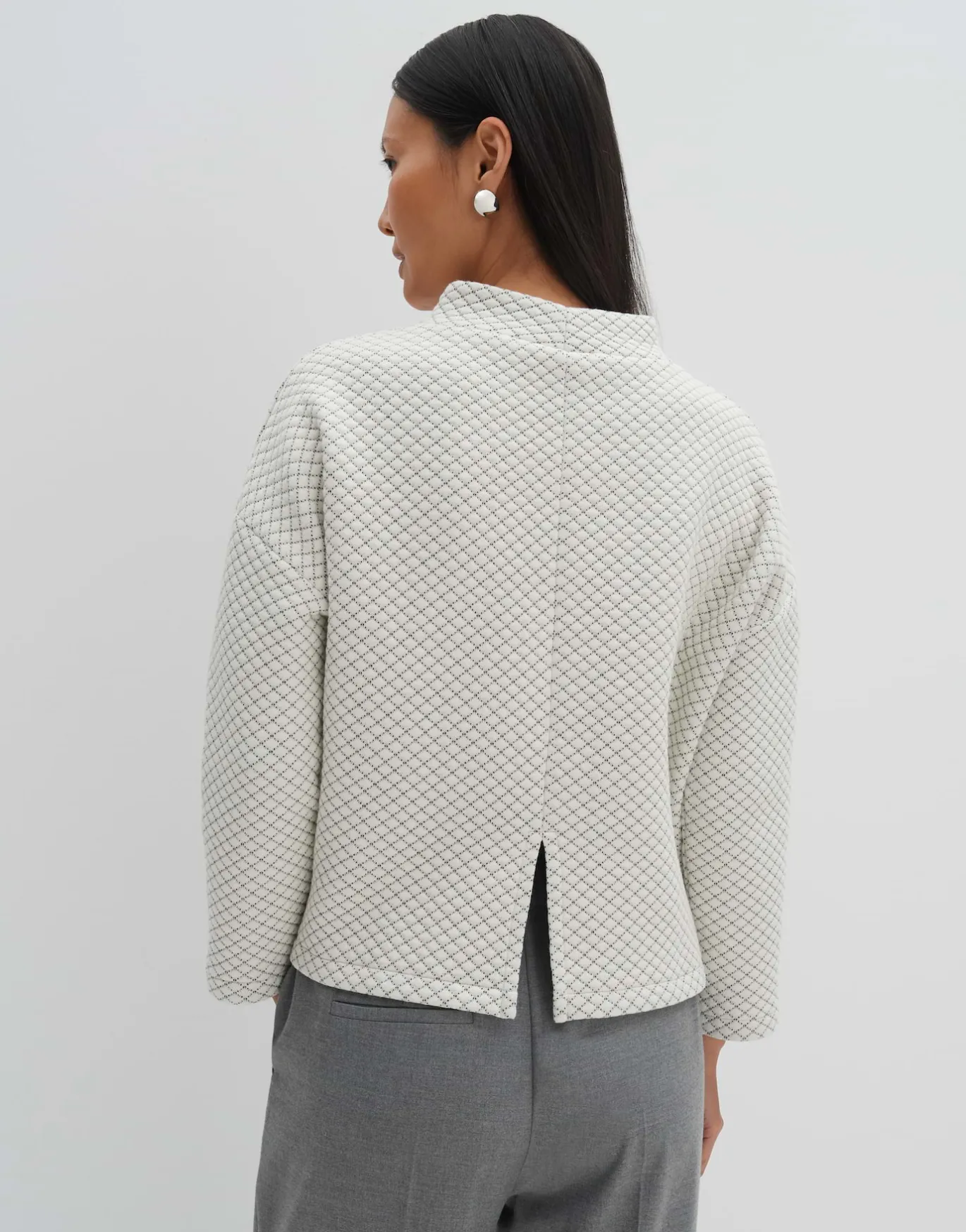 Damen OPUS Sweat^Sweater Ucristal Detail Weiß Online Bestellen