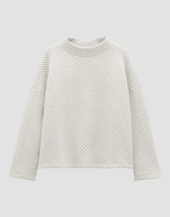 Damen OPUS Sweat^Sweater Ucristal Detail Weiß Online Bestellen