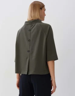 Damen OPUS Sweat^Sweater Unoa Cropped Grün Online Bestellen