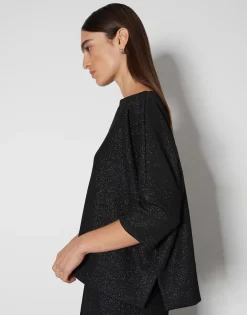 Damen OPUS Sweat^Sweater Ushiny Detail Schwarz Online Bestellen