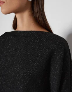 Damen OPUS Sweat^Sweater Ushiny Detail Schwarz Online Bestellen