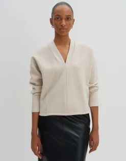Damen OPUS Sweat^Sweater Usmara Beige Online Bestellen