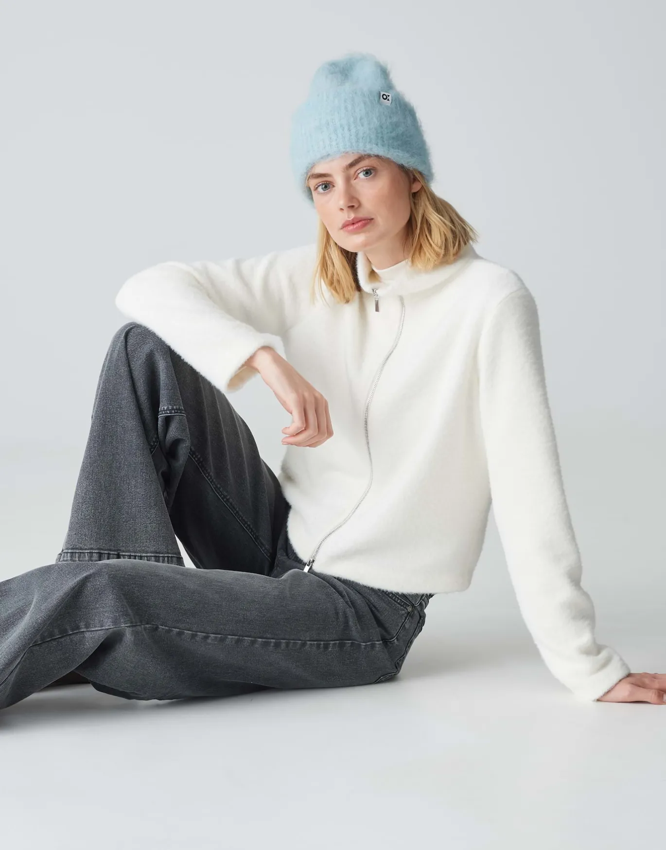 Damen OPUS Sweat^Sweatjacke Gihara Weiß Online Bestellen