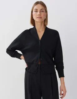 Damen OPUS Strick | Sweat^Sweatjacke Uyakumi Schwarz Online Bestellen