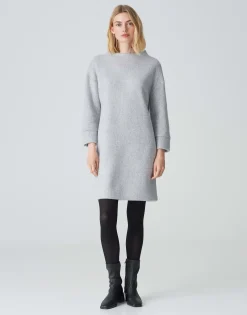 Damen OPUS Kleider^Sweatkleid Wonja Grau Online Bestellen