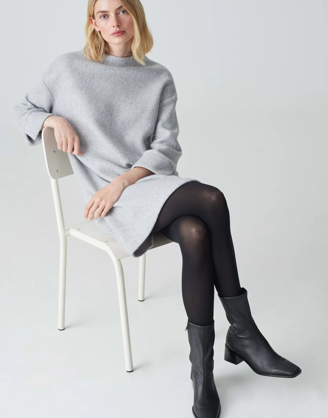 Damen OPUS Kleider^Sweatkleid Wonja Grau Online Bestellen