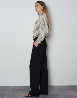 Damen OPUS Hosen^Sweatpants Cenya Texture Schwarz Online Bestellen