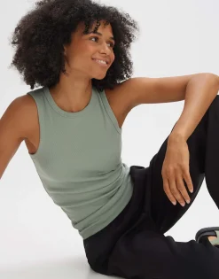 Damen OPUS Basics | Shirts^Tank Top Ilesso Grün Online Bestellen