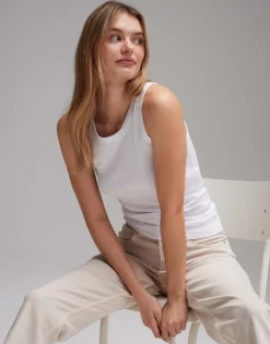 Damen OPUS Basics | Shirts^Tank Top Ilesso Weiß Online Bestellen