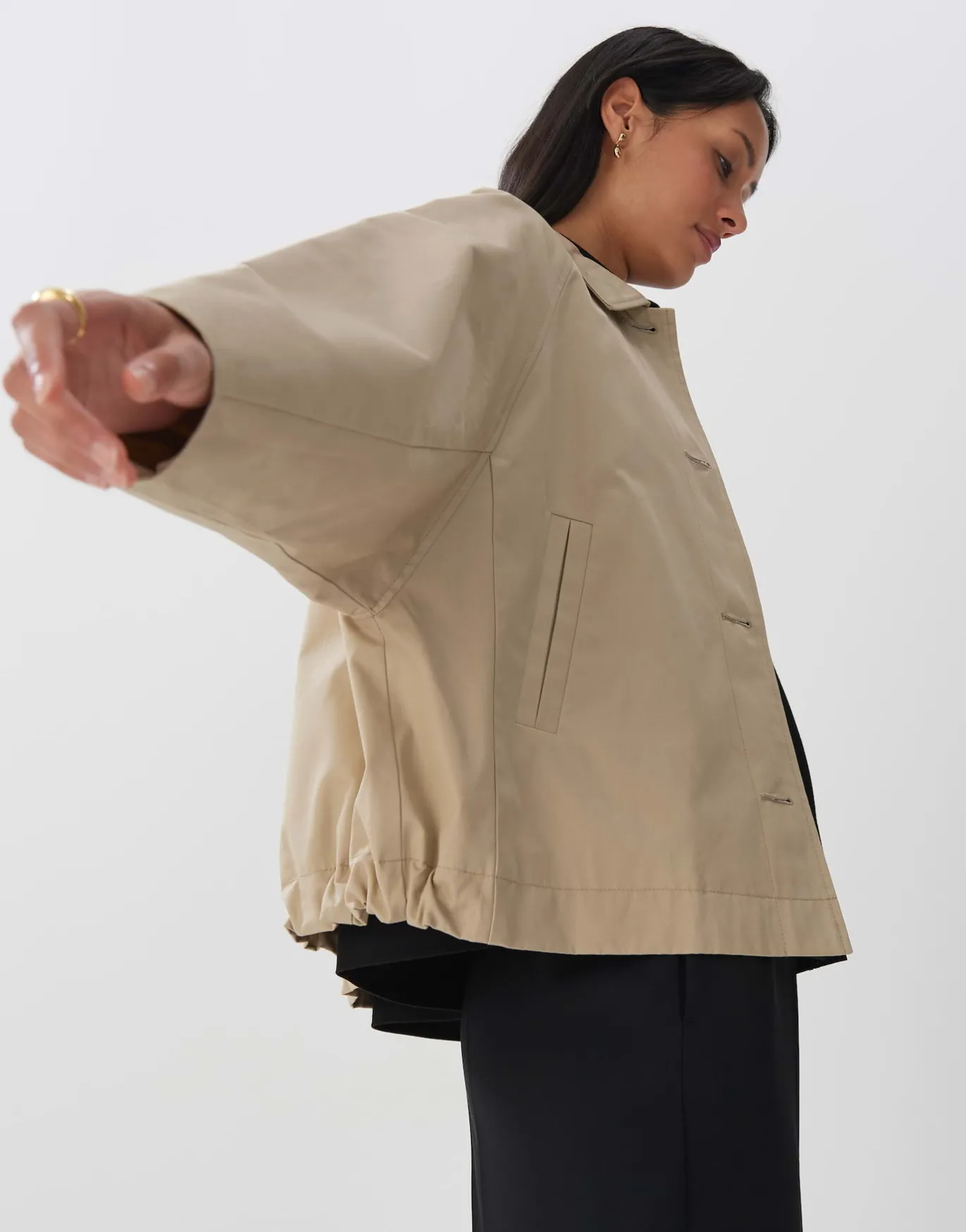 Damen OPUS Jacken / Mäntel | Blazer / Westen^Trenchjacke Vanami Beige Online Bestellen