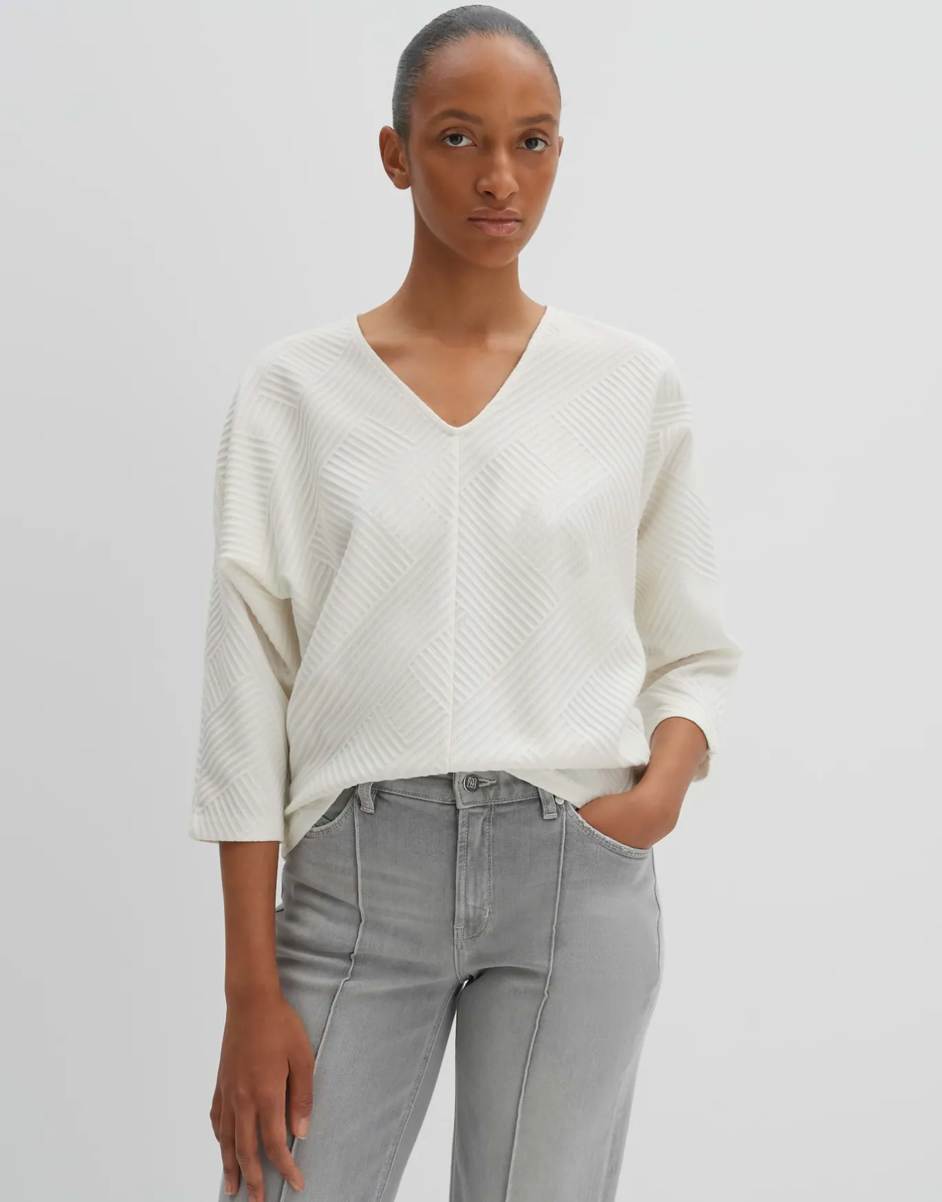 Damen OPUS Shirts^V-Shirt Kemony Weiß Online Bestellen