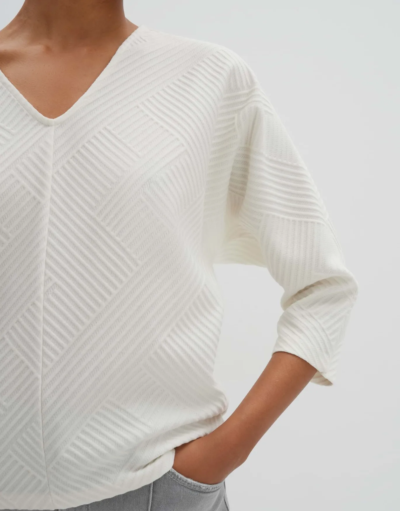 Damen OPUS Shirts^V-Shirt Kemony Weiß Online Bestellen