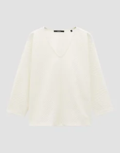 Damen OPUS Shirts^V-Shirt Kemony Weiß Online Bestellen