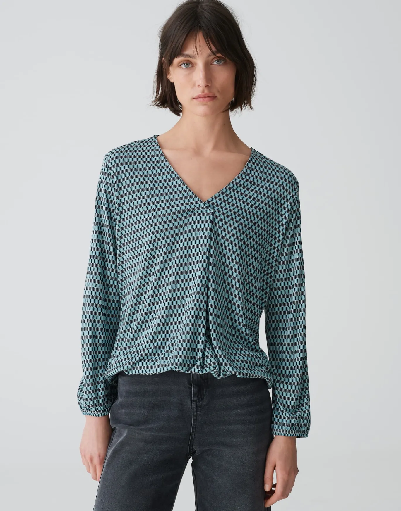 Damen OPUS Shirts^V-Shirt Sannah Tradition Blau Online Bestellen