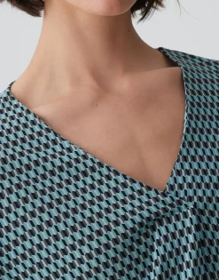 Damen OPUS Shirts^V-Shirt Sannah Tradition Blau Online Bestellen