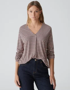 Damen OPUS Shirts^V-Shirt Sannah Tradition Rosé Online Bestellen