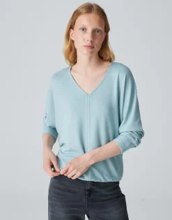 Damen OPUS Shirts^V-Shirt Silomon Blau Online Bestellen