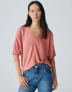 Damen OPUS Shirts^V-Shirt Silomon Rosé Online Bestellen