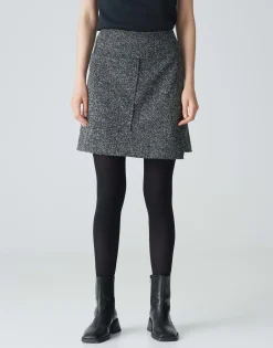 Damen OPUS Röcke^Wickelrock Roani Boucle Schwarz Online Bestellen
