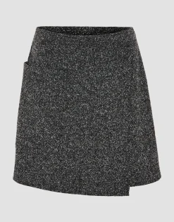 Damen OPUS Röcke^Wickelrock Roani Boucle Schwarz Online Bestellen