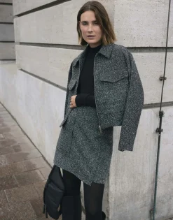 Damen OPUS Röcke^Wickelrock Roani Boucle Schwarz Online Bestellen