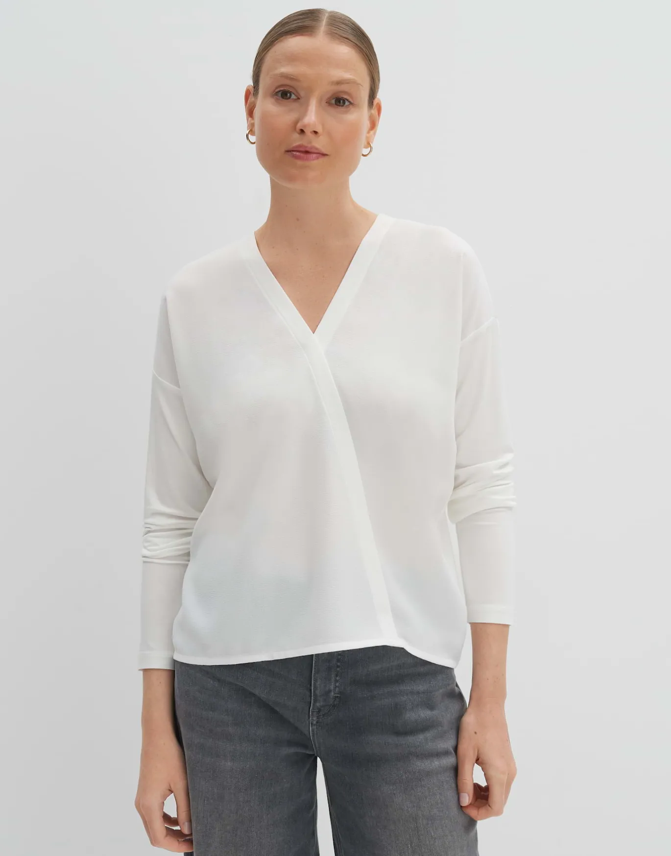 Damen OPUS Shirts^Wickelshirt Ketana Weiß Online Bestellen