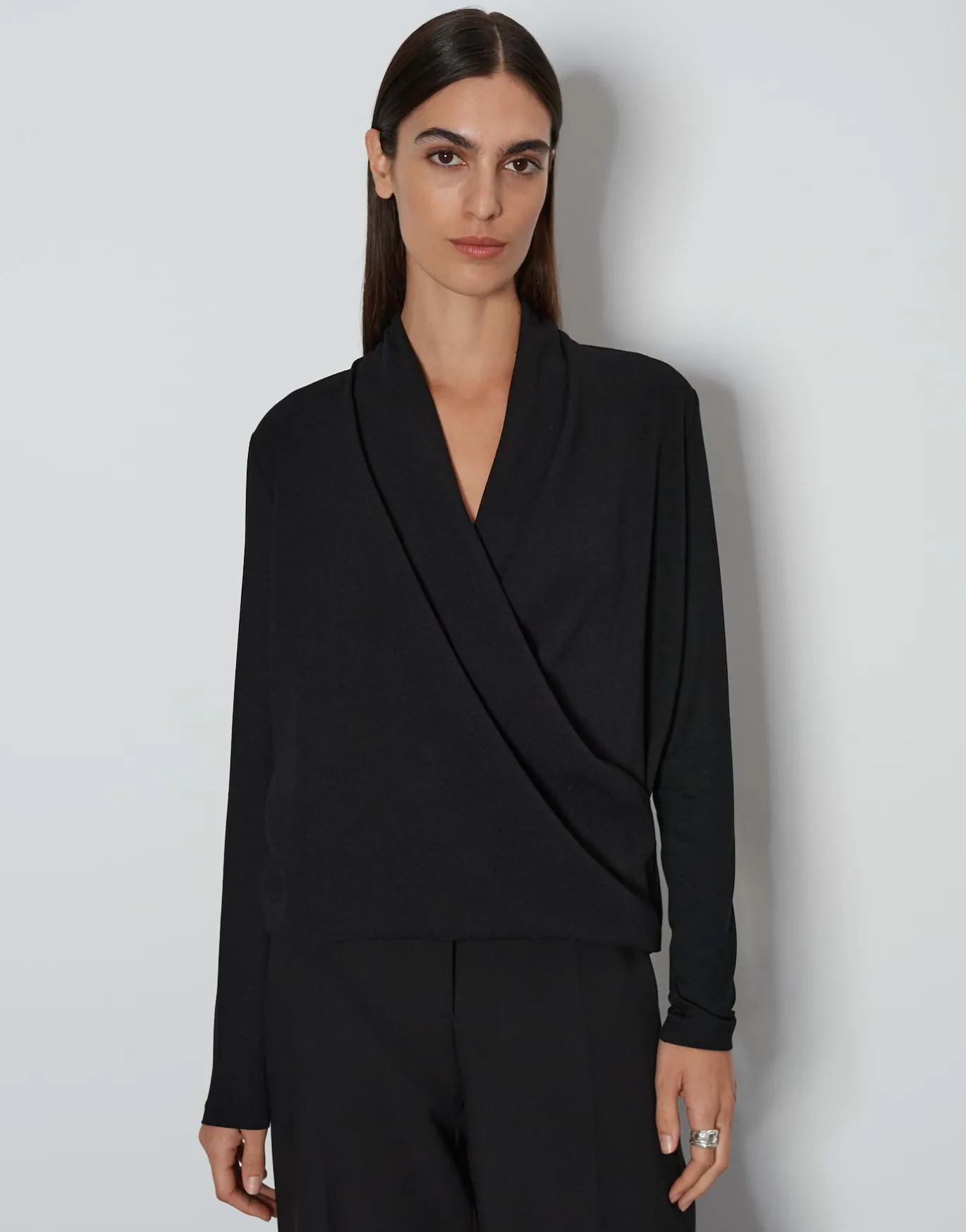 Damen OPUS Shirts^Wickelshirt Kyleen Schwarz Online Bestellen