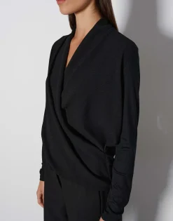 Damen OPUS Shirts^Wickelshirt Kyleen Schwarz Online Bestellen