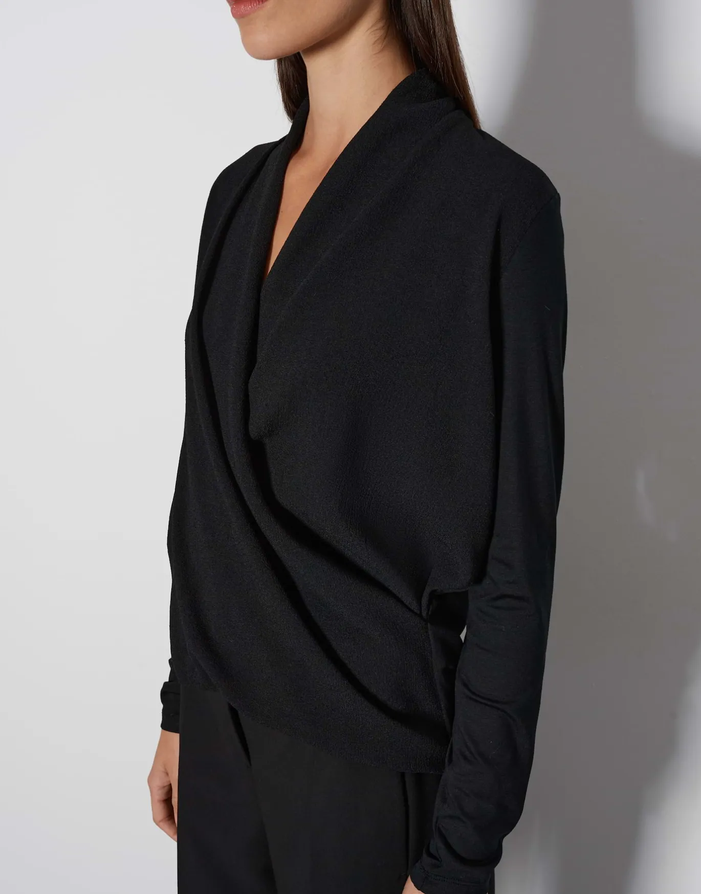 Damen OPUS Shirts^Wickelshirt Kyleen Schwarz Online Bestellen