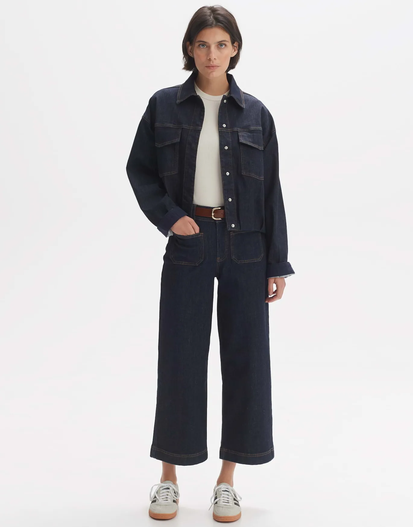 Damen OPUS Jeans^Wide Cropped Jeans Macona Blue Blau Online Bestellen