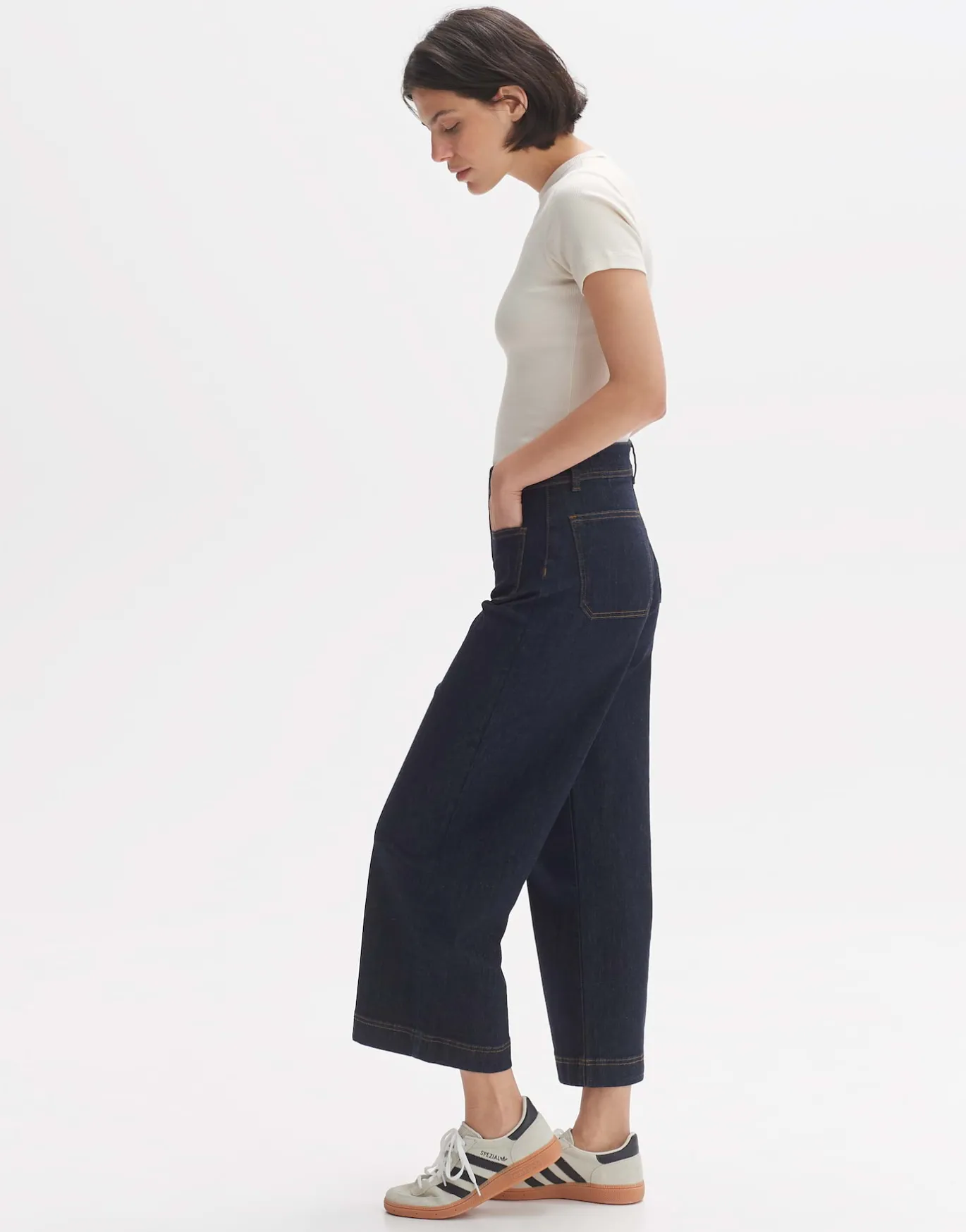 Damen OPUS Jeans^Wide Cropped Jeans Macona Blue Blau Online Bestellen